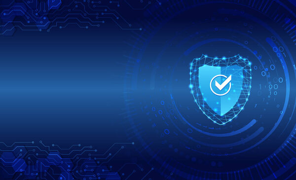 Значок щита, технология будущего для проверки. Абстрактная схема
.