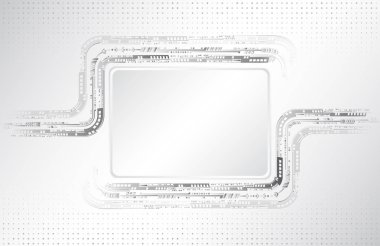Gri arka planda dijital internet iletişimi. Soyut küresel bilim kurgu kavramı.