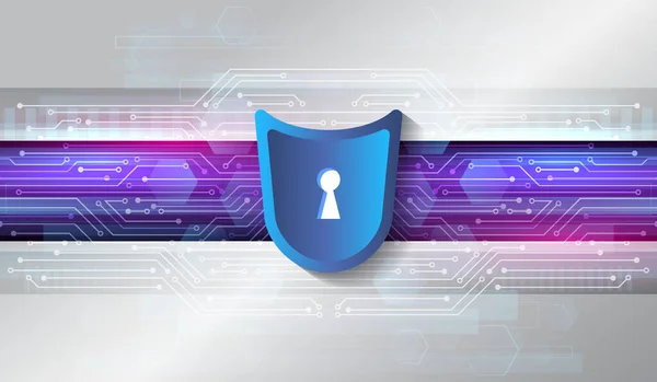 Cibersegurança Proteção Dados Ícone Escudo Tecnologia Futura Para Verificação Design —  Vetores de Stock