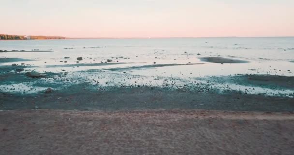 Incroyable plage et océan bleu. Belle fille profiter de la vie. Vacances d'été. vue horizontale. jeune femme sur fond de paysage. Le golfe de Finlande. Mer Baltique. Concept pour touristes itinérants .