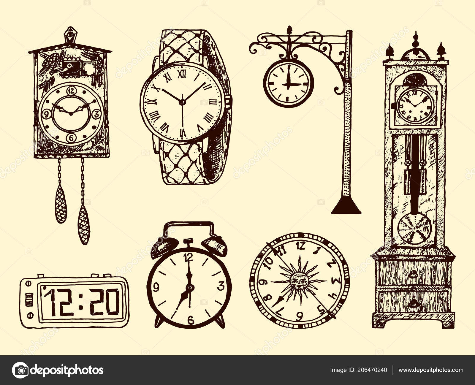 Reloj de bolsillo clásico vintage, reloj despertador, reloj de