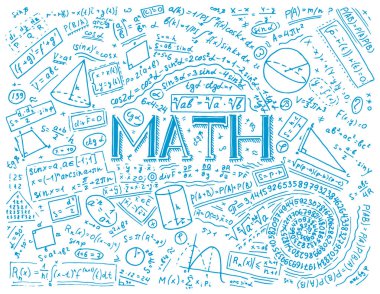 Bilimsel formüller ve fizik ve matematik beyaz tahta üzerinde hesaplamalar. Cebir ve geometri okulda ders. Eğitim ve bilim. oyulmuş elle çizilmiş eski kroki ve vintage tarzı.