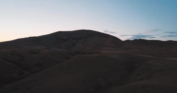 Picos Las Montañas Puesta Del Sol Mar Épica Borde Del — Vídeos de Stock