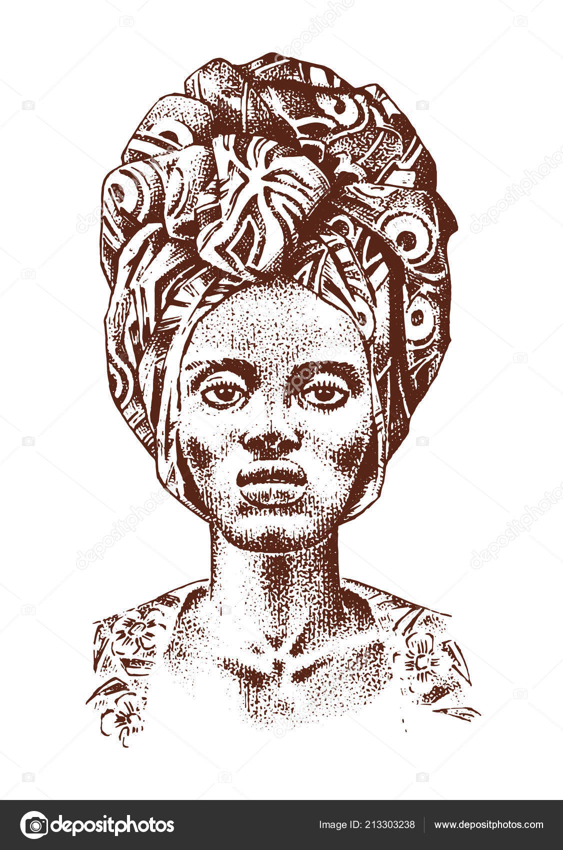 African Woman Portraits Of Aborigines In Traditional