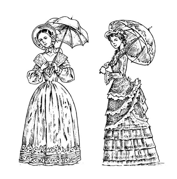 fashion design sketch with dresses inspired by victorian period, Stock  Photo, Picture And Low Budget Royalty Free Image. Pic. ESY-029340304 |  agefotostock