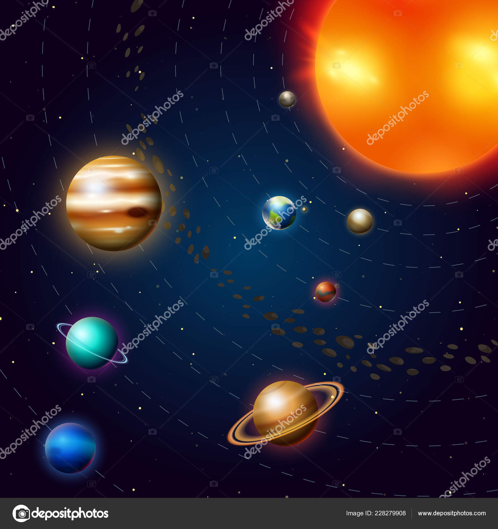 Planètes Du Système Solaire Voie Lactée Lespace Et L