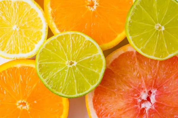 Assorted Sliced Colourful Citrus Fruits Royalty Free Stock Images