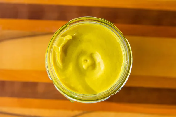 Creamy Dijon Mustard Jar — Stock Photo, Image