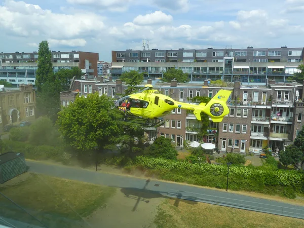 Rietland Park Amsterdam Nederland Juli 2018 Dringende Medische Trauma Helikopter — Stockfoto