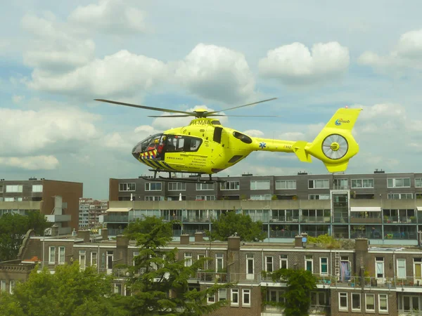 Rietland Park Amsterdam Nederland Juli 2018 Dringende Medische Trauma Helikopter — Stockfoto