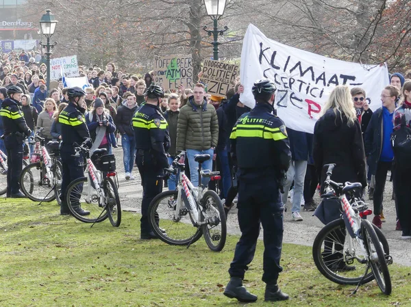 Malieveld Den Haag Nizozemsko Února 2019 Školní Děti Škola Protest — Stock fotografie