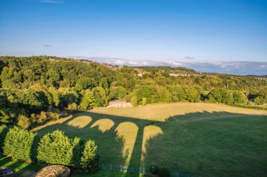 North Wales Pontcysyllte su kemeri üzerinde kırsal görünümü