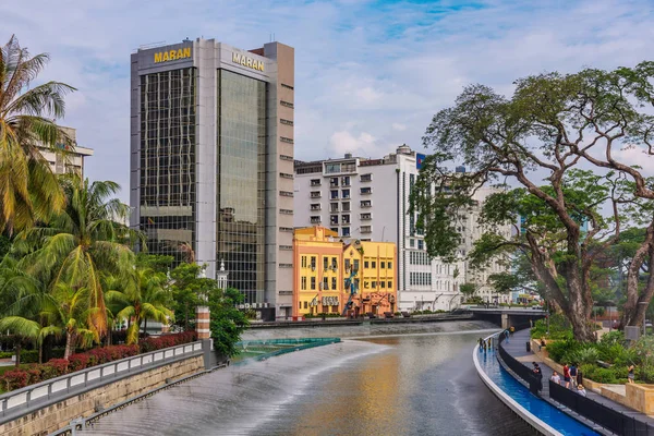 Kuala Lumpur Malezja Lipca Widok Krajobrazy Miasta Rzeka Życia Budynków — Zdjęcie stockowe