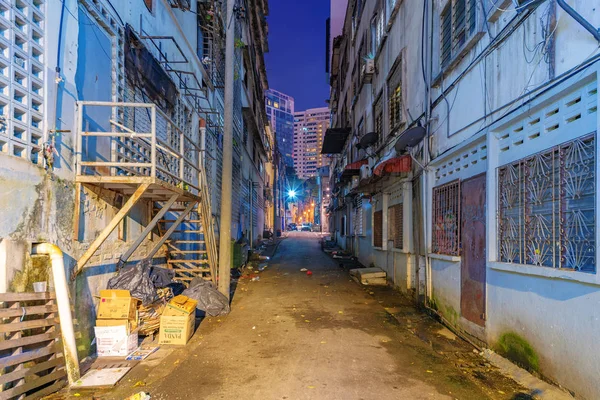 Kuala Lumpur Malaysia July Night View Small Alley Way Downtown — Stock Photo, Image