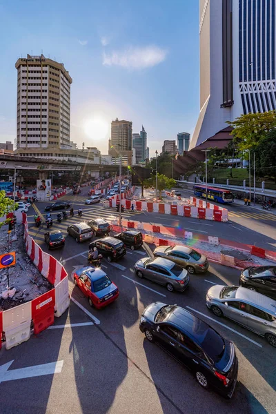 Kuala Lumpur Malezja Lipca Centrum Miasta Ruchu Pobliżu Dworca Autobusowego — Zdjęcie stockowe