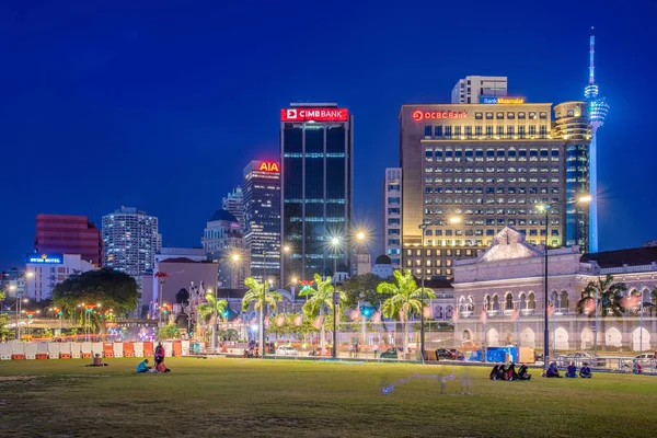 Kuala Lumpur Malezya Temmuz Gece Görünümü Merdeka Square Kuala Lumpur — Stok fotoğraf