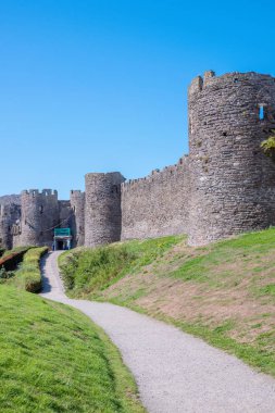 Conwy Castle Wales, İngiltere'de tarihi mimarisi
