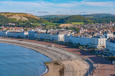 Llandudno sahil kasabası ve beach North Wales görünümü