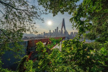 Scenic view of Dongshuimen bridge in Chongqing clipart