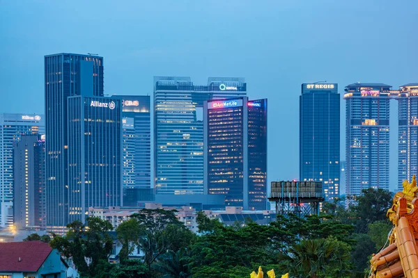 Kuala Lumpur Malaisie Juillet Vue Soirée Quartier Financier Kuala Lumpur — Photo