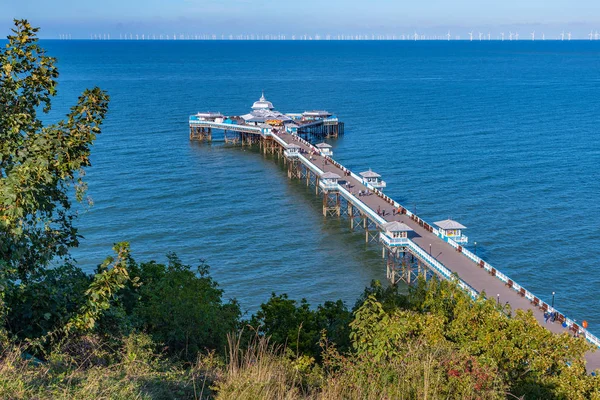 Widok Molo Llandudno Wales Wielka Brytania — Zdjęcie stockowe