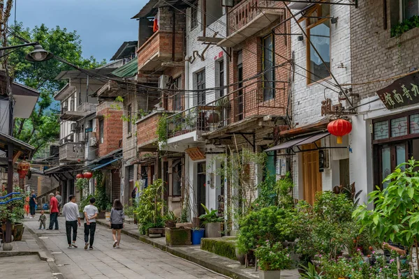 Chongqing China September View Street Traditional Chinese Architecture Famous Ciqikou — Stock Photo, Image