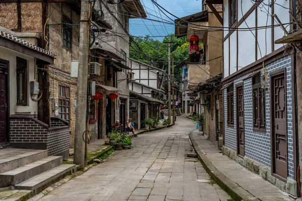 Chongqing China September View Street Traditional Chinese Architecture Famous Ciqikou — Stock Photo, Image