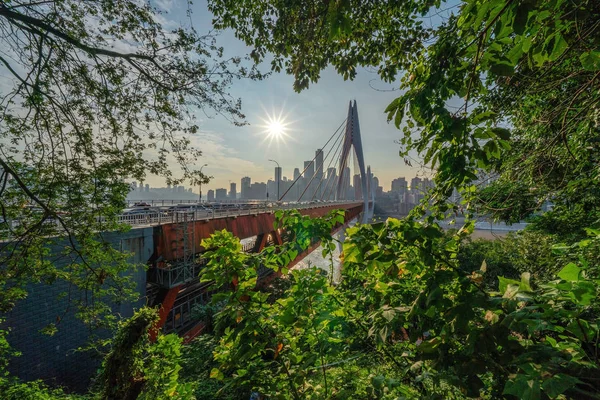 Vue Panoramique Pont Dongshuimen Chongqing — Photo