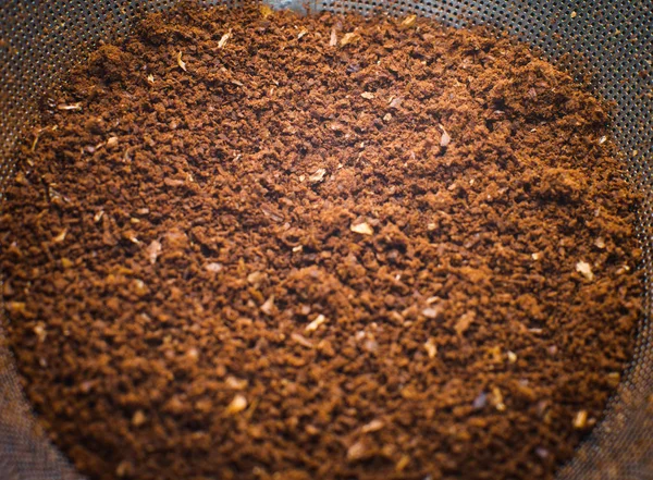 Ground kaffe textur bakgrund, närbild — Stockfoto