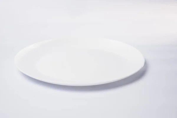 White Plate Isolated White Background — Stock Photo, Image