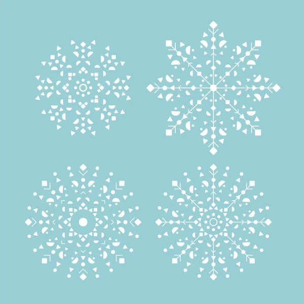 Natal flocos de neve ilustração — Vetor de Stock