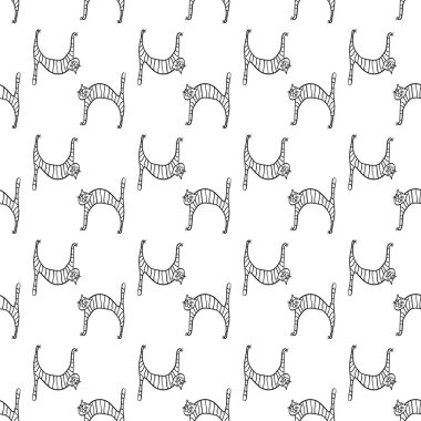 Cat Dikişsiz desen arka plan