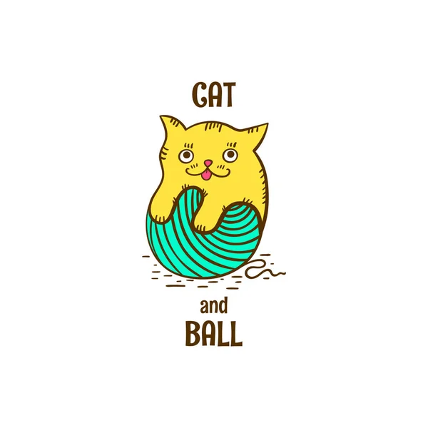 Logo-krásné kotě — Stockový vektor
