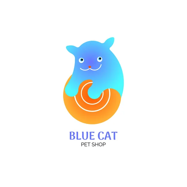 Logo cute kitten — Stock Vector