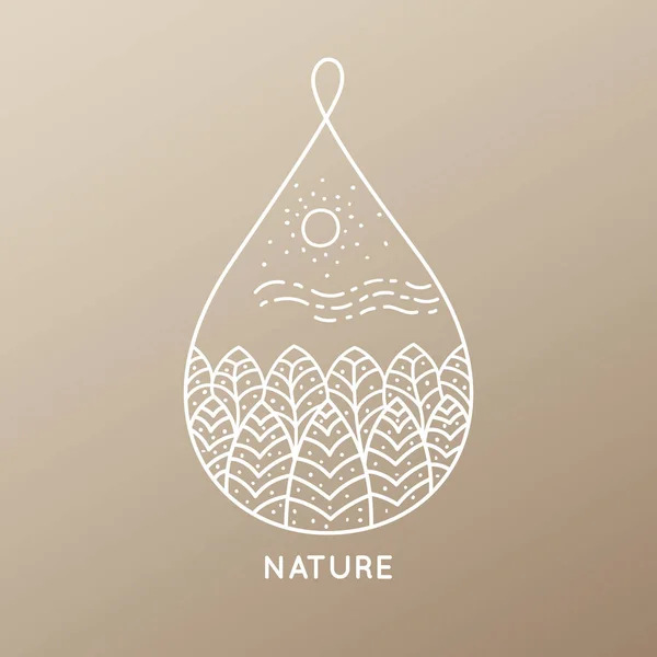 Logo vettoriale della natura — Vettoriale Stock