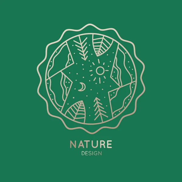 Ícone da natureza — Vetor de Stock