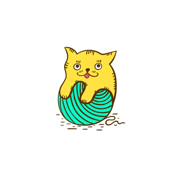 Logo schattig kitten — Stockfoto