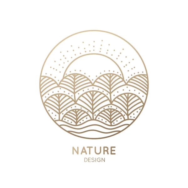 Logo degli elementi della natura — Vettoriale Stock