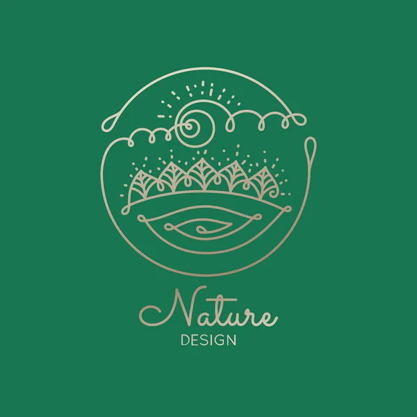Λογότυπο των στοιχείων της φύσης — Διανυσματικό Αρχείο