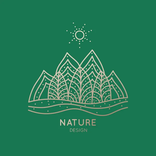Logotipo dos elementos da natureza —  Vetores de Stock