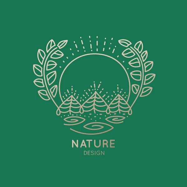 Logo degli elementi della natura — Vettoriale Stock