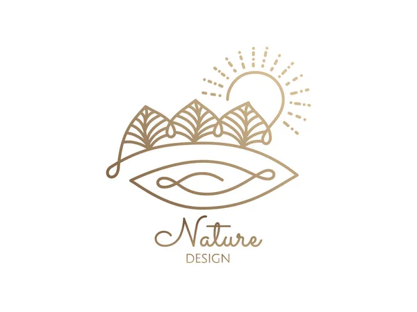 Logotipo de los elementos naturales — Vector de stock