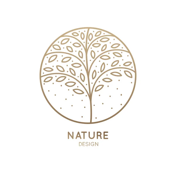 Logo circle tree — Stock Vector