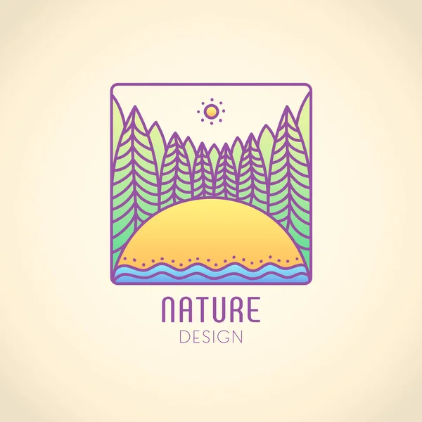 Logo des éléments naturels — Image vectorielle
