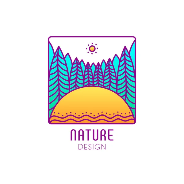 自然要素のロゴ — ストックベクタ