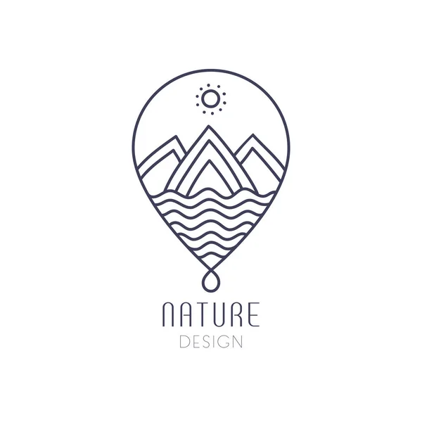 Λογότυπο των στοιχείων της φύσης — Διανυσματικό Αρχείο
