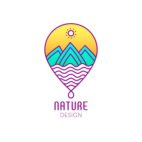 Logotipo dos elementos da natureza — Vetor de Stock
