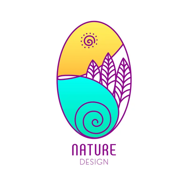 Logo des éléments naturels — Image vectorielle