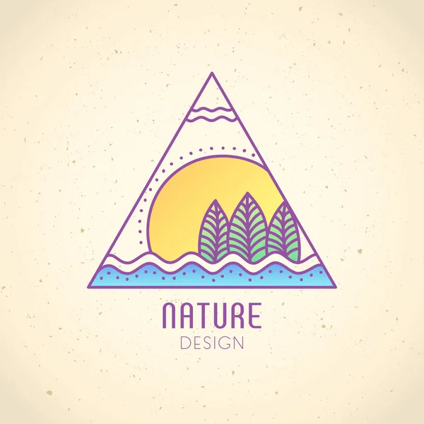 Logo degli elementi della natura — Vettoriale Stock