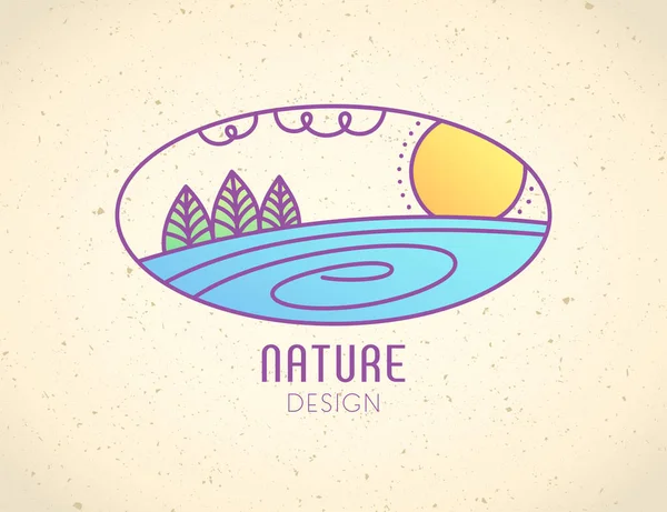 Logo des éléments naturels — Image vectorielle